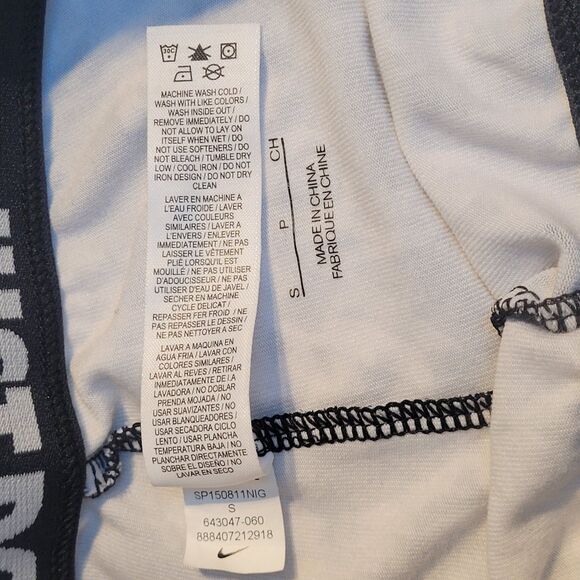 Nike Leg-A-See Mish Mash Leggings Foldover Just Do It Waistband Abstract Small - Picture 10 of 12